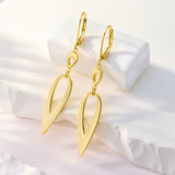 LANCHARMED Gold Earrings for Women Teardrop Leverback Dangle Earrings Hypoallergenic 14K Gold Drop Earings Teardrop Dangle Leverback Earring for Women Jewelry Gifts