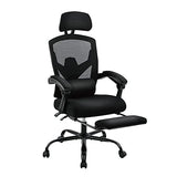 Simple Deluxe Home Office Desk Chair with Footrest, High-Back Mesh Rolling Swivel Reclining Chairs with Wheels