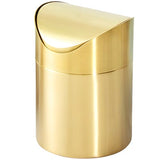 DORMIYA Mini Gold Trash Can, Stainless Steel Desktop Garbage Bin
