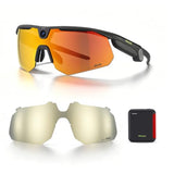BleeqUp Ranger AI Sports Camera Glasses（Black and Ranger Photochromic Lenses (Black) and Battery Bundle