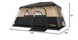 FanttikOutdoor Zeta C8 Pro Max Instant Cabin Tent 8 Person Camping Tent Setup in 60 Seconds with Rainfly & Windproof Portable with Carry Bag for Family Camping & Hiking, Upgraded Ventilation, Khaki
