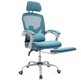 BFGRDDW Office Chair, Reclining with Foot Rest, High Back Computer Mesh Home Desk Chairs with Wheels