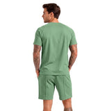 GINGTTO Summer Outfits for Men 2026 Mens Short Sets 2 Piece Outfit for Beach Vacation Green XX-Large