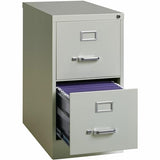 2-Drawer Vertical File with Lock, 15 by 25 by 28-3/8-Inch, Light Gray