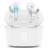 Wireless Earbuds, Bluetooth 5.3 Headphones in Ear with 4 ENC Noise Cancelling Mic, HiFi Stereo Deep Bass Wireless Earphones, White xinwld