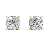 Belacqua Lab Grown Diamond Stud Earrings in 14K White Gold