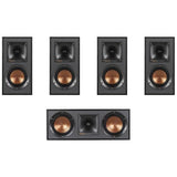 Klipsch Home Theater Speaker Bundle: 2 Pairs R-41M Bookshelf Speakers + R-52C Center Channel Speaker