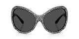 Swarovski SK6052 Sunglasses, Dark Grey/Dark Grey, 72 mm