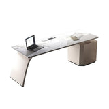 zhongxlla Standing Desk, Executive Desk, Rock Slab Top Office with Storage Cabinet