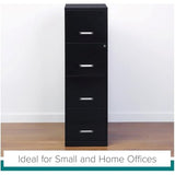 Pre-Assembled, Vertical File Cabinet for Letter-Size Documents, Cam Lock Security, Durable Steel Office Storage Solution