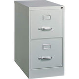 2-Drawer Vertical File with Lock, 15 by 25 by 28-3/8-Inch, Light Gray