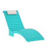 Compsia Pool Lounge Chairs Outdoor，Aquawave Lounge Chair, HDPS Long Pool Chairs for in Pools, Weighted All Weather Tanning Chair with Headrest for Outside Beach Patio Sun Bathing Hotel, Blue