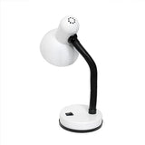 Simple Designs LD1003-WHT Basic Metal Desk Lamp with Flexible Hose Neck for Office, Living Room, Bedroom, College Dorm, Bookshelf, White (Pack of 1)