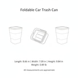 Collapsible Car Trash Can with Lid, 1.06 Gallon Foldable Auto Garbage Bin for Cup Holder