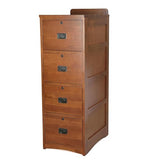 Crafters and Weavers Mission Oak 4 Drawer File Cabinet Office Cabinet