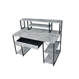 47" Home Office Desk with 8 Compartments, Computer Study Desk for Home