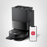 roborock Qrevo Slim Robot Vacuum and Mop Combo, 8.2cm Ultra-Slim, 3D Sensing Tech, Advanced Obstacle Recognition, Powerful Suction, FlexiArm Side Brush & Mop, Auto Mop Washing & Drying, Self-Emptying
