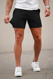 GINGTTO Mens Slim Fit Shorts Skinny Chino Short Tapered Leg Stretch (Black,28-5'')