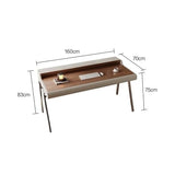 zhongxlla Standing Desk, Modern Home Office Desk with Storage, Stable Metal Frame