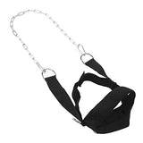 Nutriess Neck Training Harness Adjustable Head Weight Neck Exerciser Fitness Powerlifting Head Harness with Steel Chain for MMA Gym Strength Training NutriEss