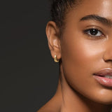 14K Gold Small Chunky Hoop Earrings for Women Gold Hoop Earrings