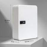 Key Cabinet Lock Box for 93 Keys, Wall Mounted White Security Storage Box