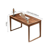 zhongxlla Standing Desk, Modern Black Walnut Desk Study Writing Table