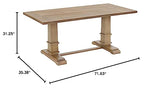 Crosley Furniture Joanna 9-Piece Modern Farmhouse Dining Table Set for 8 with Ladderback Chairs, Rustic Brown
