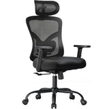 NOBLEWELL Ergonomic Office Chair with Padded Lumbar Support, 2D Headrest, Adjustable Armrests, Upgraded Contoured Seat Cushion