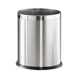 LEASYLIFE 2.6Gallon/10L，Stainless Steel Bathroom Trash Can,Chrome Trash Can
