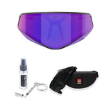 bollé Alien Wraparound BS033002 155MM Alien Black Matte/Alien Volt Ultraviolet Shield Sunglasses for Men for Women + Bundle with Accessory Eyewear Kit