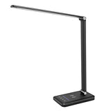 LED Desk Lamp with Night Light, Fast Wireless Charger, USB Charging Port, 10 Brightness, 5 Color Modes