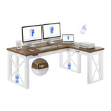FLEXISPOT L-Shaped Executive Electric StaL-Shaped Executive Electric Standing Desk, 62"x48" Wood Farmhouse Home Officending Desk, 62"x48" Wood Farmhouse Home Office Height Adjustable Corner Desk with Drawer (3 Packages)