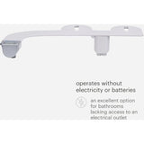 Brondell Bidet Attachment for Toilet SS-250 SimpleSpa Fresh Water Spray with Adjustable Water Pressure Side Arm Control, Slim Bidet Sprayer, Silver Knob (Dual Nozzle)