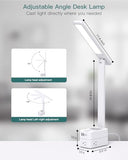 Addtam LED Desk Lamp with Pen Holder, Study Lamps with 3 Outlets 4 USB Charging Ports(2 USBC), 3 Color Modes Desk Light Touch Lamp