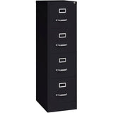 Row 4 Drawers 52" Vertical Black Metal Filing Cabinet Lockable Pre-Assembled Stationary Letter Size for Home