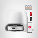 roborock Qrevo Curv S5X Robot Vacuum and Mop, 18500Pa Suction, Zero-Tangling Design, FlexiArm Side Brush, Reactive Tech Obstacle Avoidance, 10 Weeks Self-Emptying, Auto Washing for Hard Floor, Corner