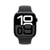 Apple Watch Series 10 [GPS + Cellular 46mm case] Smartwatch with Jet Black Aluminum Case with Black Sport Band - M/L. Fitness Tracker, ECG App, Always-On Retina Display, Water Resistant