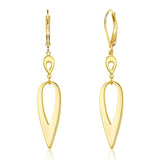 LANCHARMED Gold Earrings for Women Teardrop Leverback Dangle Earrings Hypoallergenic 14K Gold Drop Earings Teardrop Dangle Leverback Earring for Women Jewelry Gifts