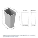 Dowell 2 Pack 50Qt Wastebasket Trash Container, 9/13Gal, Plastic, Stackable
