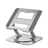 QERTYHJK Laptop Stand 360° Rotatable Notebook Holder Liftable Aluminum
