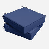 Kimunuk Outdoor Chair Cushion 24 x 24 x 5 Inches Patio Furniture Outdoor Waterproof Seat Cushion, Set of 2, Blue