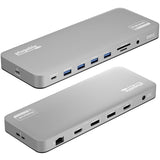 Plugable USB C Laptop Docking Station, Dual Monitor 4K 60Hz for Apple Mac M1/M2/M3/M4/M5/Neo, 2X HDMI or DisplayPort for MacBook