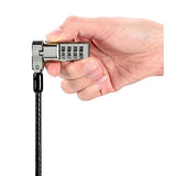 Universal 3-in-1 Combination Laptop Lock - Preset - Carbon Steel, Plastic - 6 ft - for Notebook