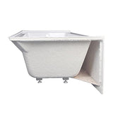 Aqua Eden VTAP603222R 60-Inch Acrylic 3-Wall Alcove Tub with Right Hand Drain Hole, White