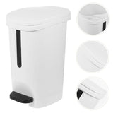 Cabilock Step On Trash Can with Foot Pedal Versatile Waste Basket for Bathroom Kitchen and Car
