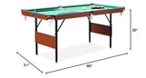 Crucis 5.5-Foot Folding Billiard/Pool Table (Green Original) RACK