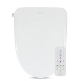 ALPHA BIDET UX Pearl Bidet Toilet Seat in Elongated White | Ultra Low Profile | Endless Warm Water | Arced Stainless Steel Nozzle | LED Nightlight | Dryer | Deodorizer | 3 Year Warranty