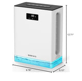 BIZEWO Dehumidifier for Home, (980 sq.ft) Queit Dehumidifiers for Bathroom, Basement, RV with 101 oz Water Tank, 2 Modes, Auto Defrost, Auto Shut Off, Timers, 7 Colors Ambient Light
