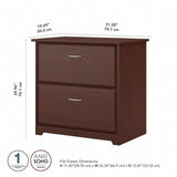 Bush Home Cabot 2 Drawer Lateral File Cabinet in Harvest Cherry, Home Office Chest for Letter
